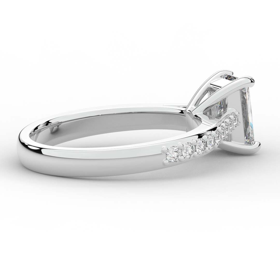 1.25CT.TW RADIANT LAB DIAMOND SOLITAIRE ENGAGEMENT RING - Nazarelle