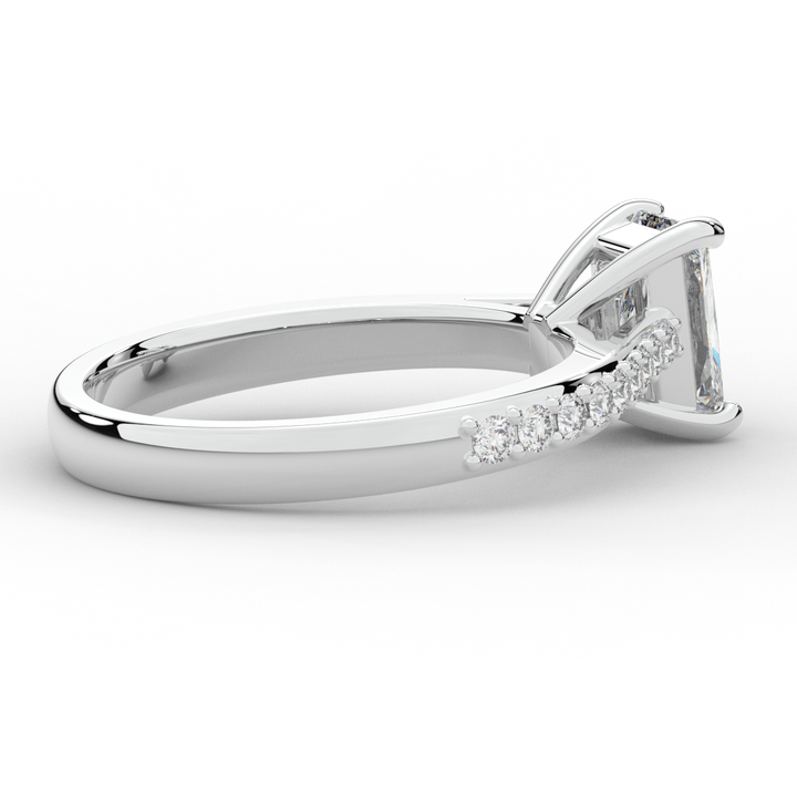 1.25CT.TW RADIANT LAB DIAMOND SOLITAIRE ENGAGEMENT RING - Nazarelle