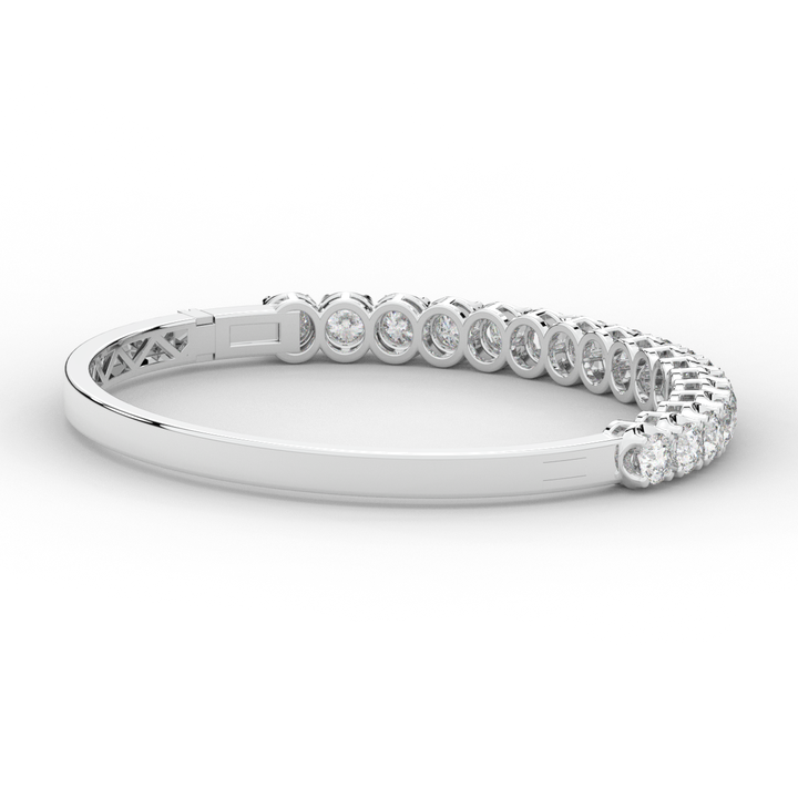 5.00CT.TW ROUND LAB DIAMOND BANGLE - Nazarelle