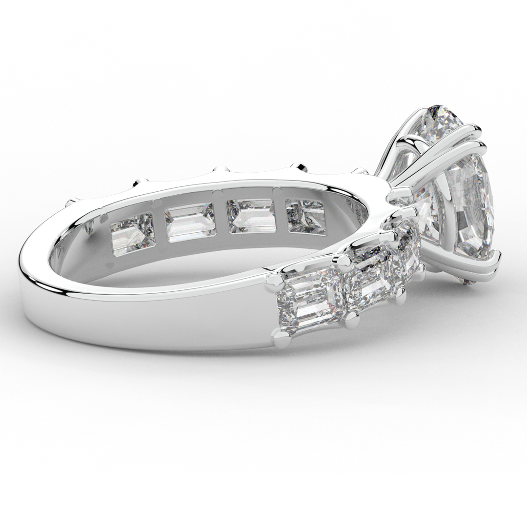3.75CT.TW OVAL LAB DIAMOND SOLITAIRE ENGAGEMENT RING - Nazarelle