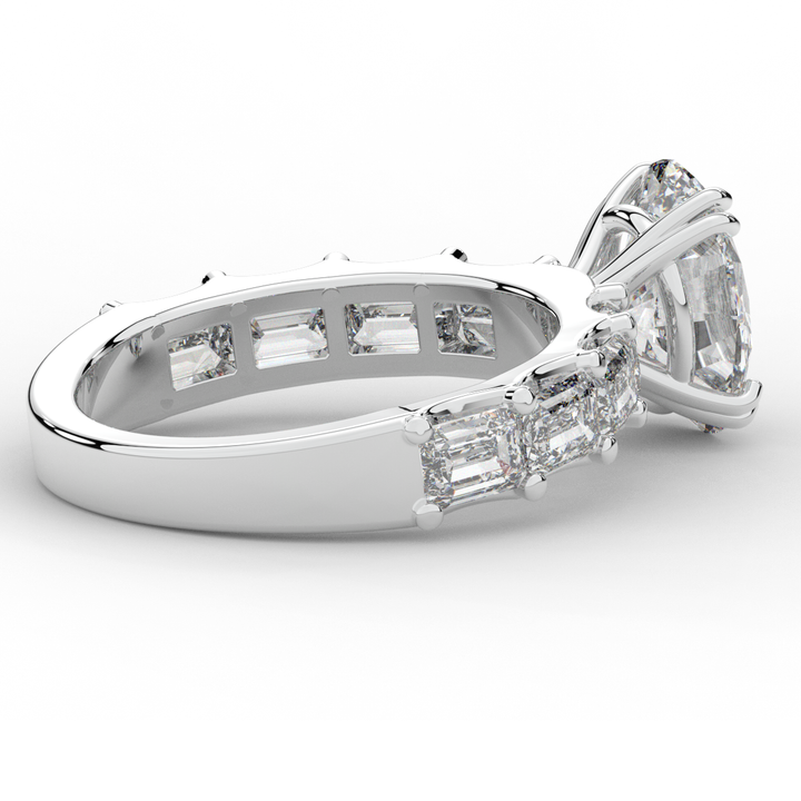 3.75CT.TW OVAL LAB DIAMOND SOLITAIRE ENGAGEMENT RING - Nazarelle
