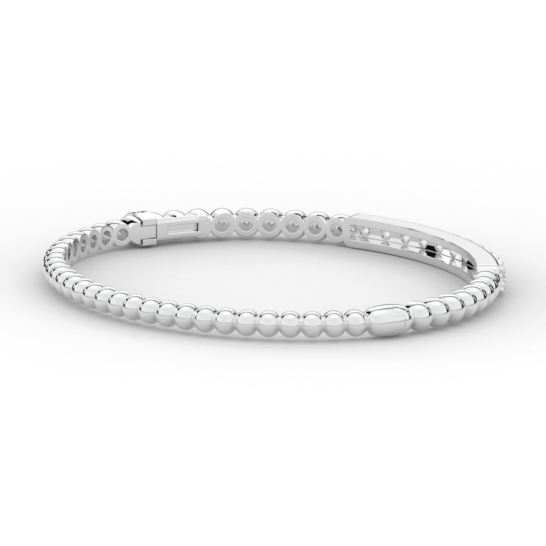 1.10CT.TW ROUND LAB DIAMOND BANGLE - Nazarelle