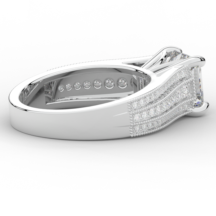 3.55CT.TW ASSCHER LAB DIAMOND ENGAGEMENT RING - Nazarelle