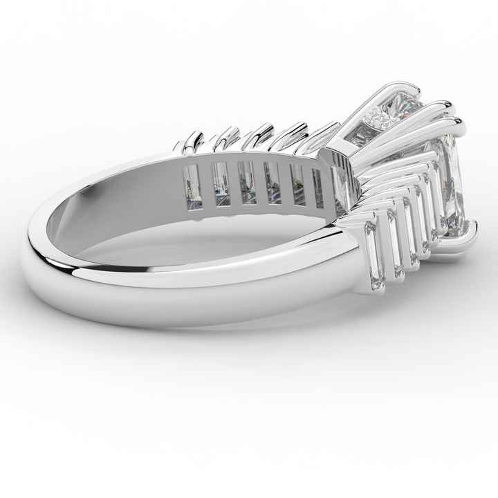 2.60CT.TW RADIANT LAB DIAMOND ENGAGEMENT RING - Nazarelle