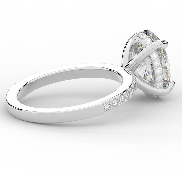 2.70CT.TW OVAL LAB DIAMOND SOLITAIRE ENGAGEMENT RING - Nazarelle