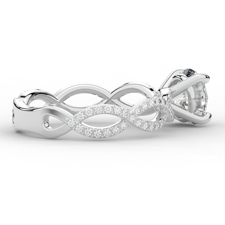 1.30CT.TW ROUND LAB DIAMOND ENGAGEMENT RING - Nazarelle