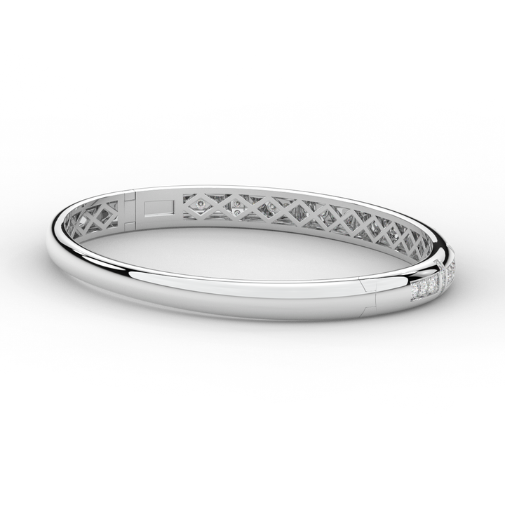 1.25CT.TW ROUND LAB DIAMOND BANGLE - Nazarelle
