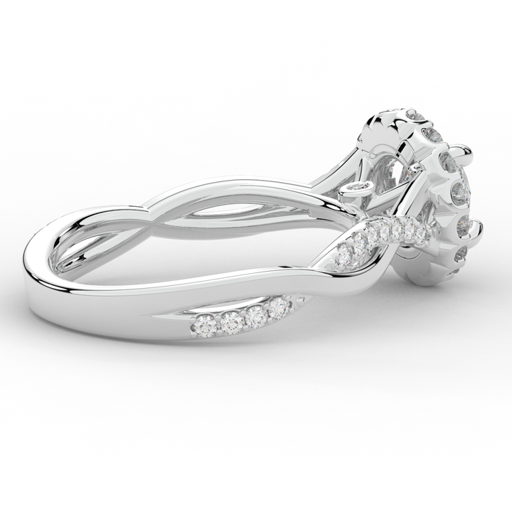 1.30CT.TW ROUND LAB DIAMOND ENGAGEMENT RING - Nazarelle