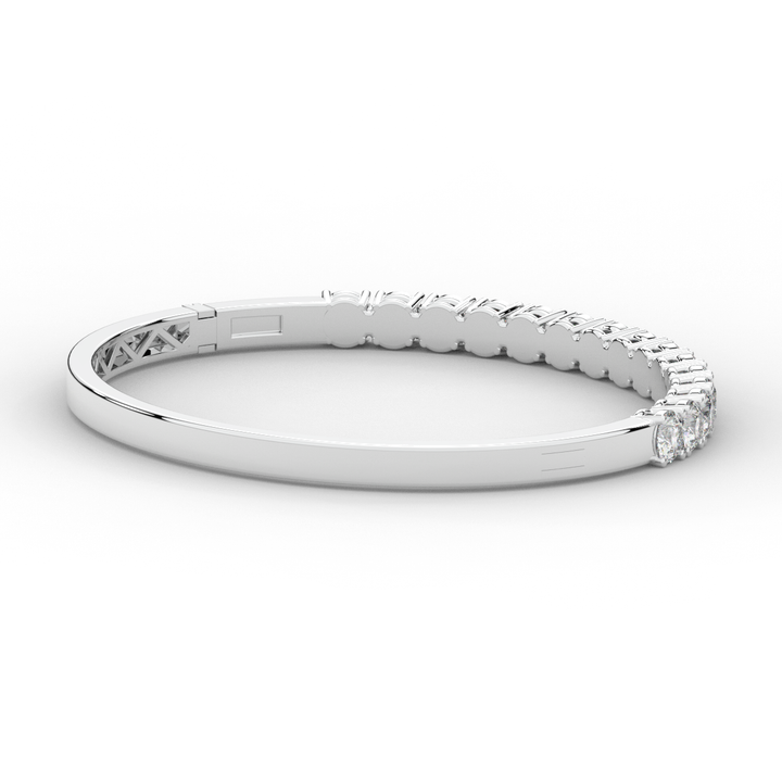 4.70CT.TW ROUND LAB DIAMOND BANGLE - Nazarelle