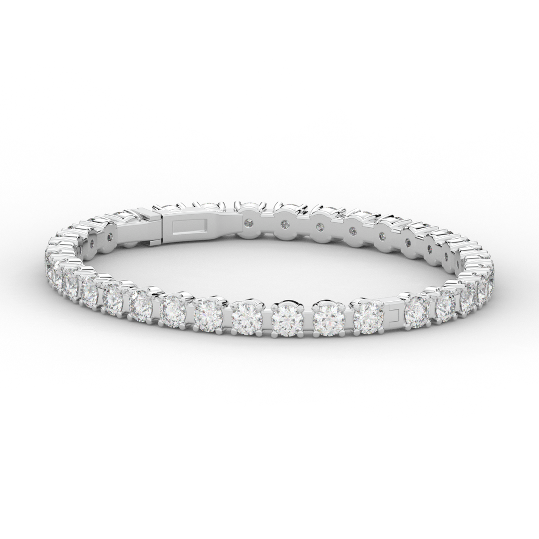 9.00CT.TW ROUND LAB DIAMOND ETERNITY BANGLE - Nazarelle