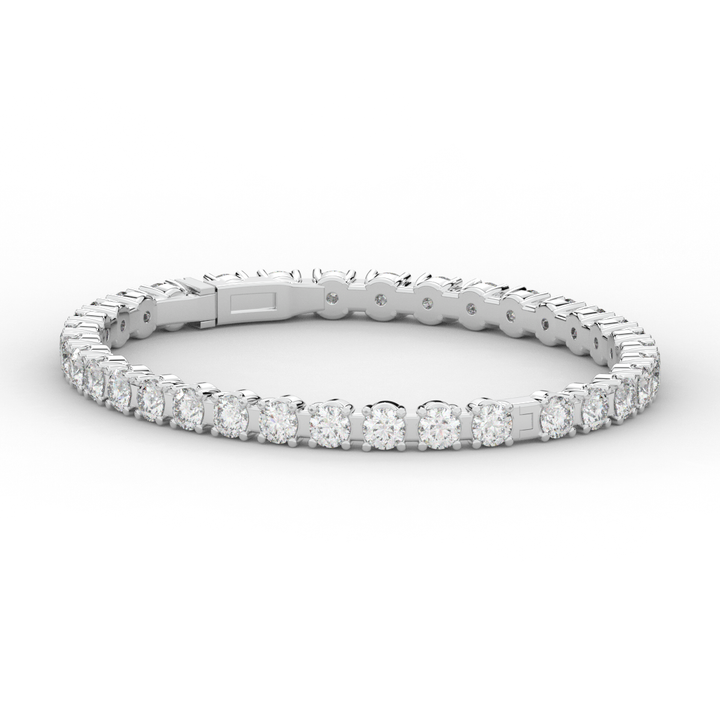 9.00CT.TW ROUND LAB DIAMOND ETERNITY BANGLE - Nazarelle