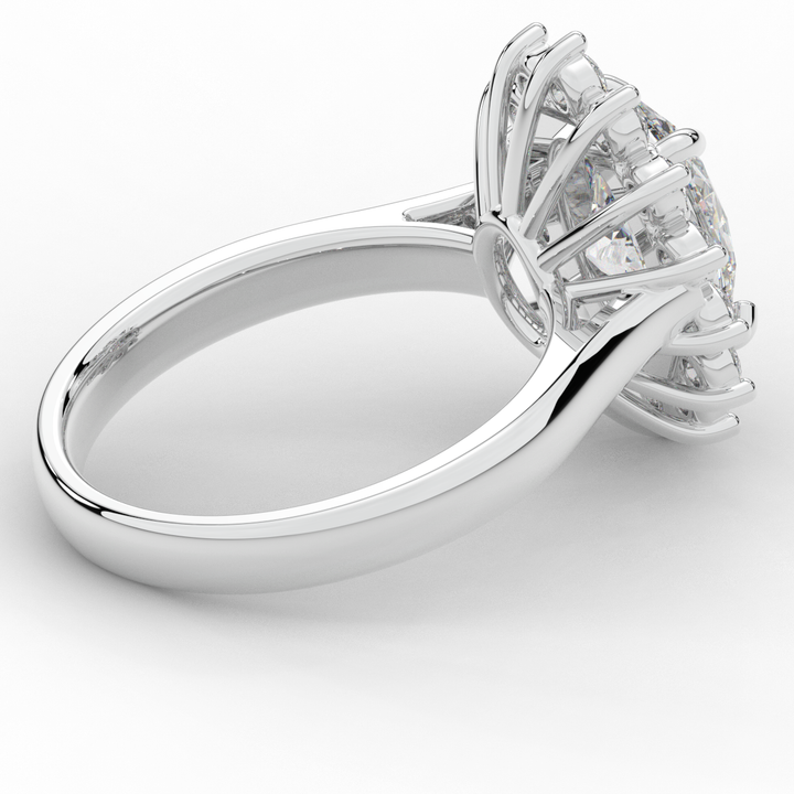 2.65CT.TW OVAL LAB DIAMOND HALO ENGAGEMENT RING - Nazarelle