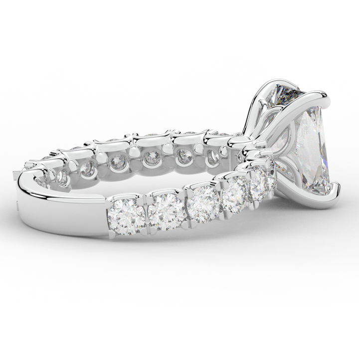 4.35CT.TW RADIANT LAB DIAMOND ENGAGEMENT RING - Nazarelle