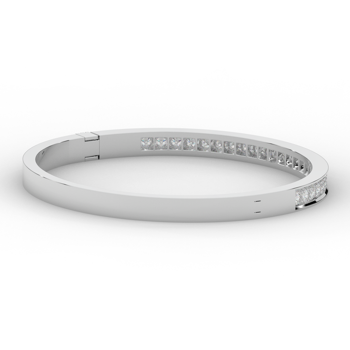 1.25CT.TW ROUND LAB DIAMOND BANGLE - Nazarelle