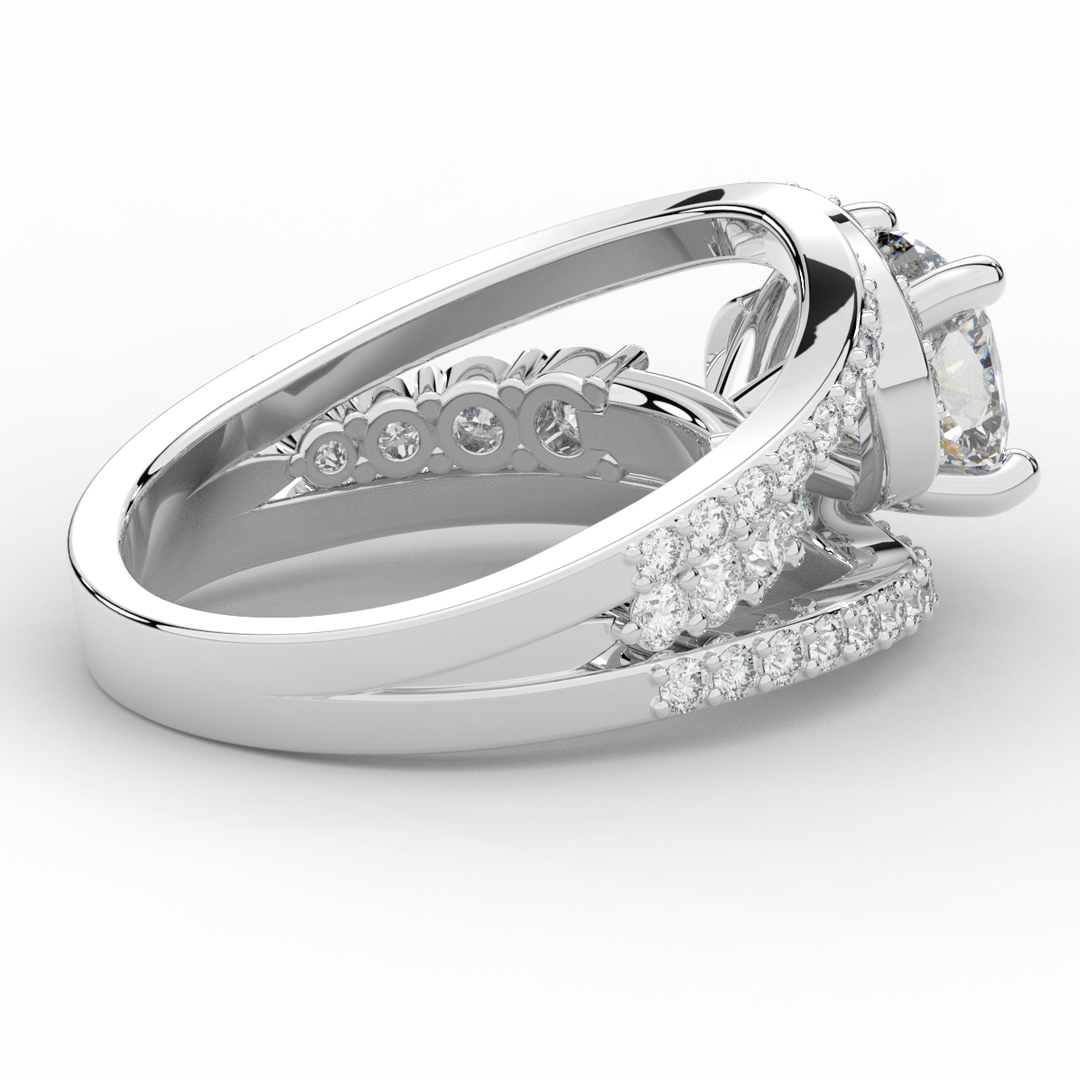 3.30CT.TW CUSHION LAB DIAMOND ENGAGEMENT RING - Nazarelle