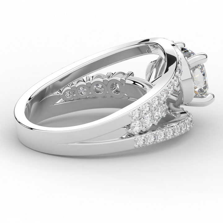 3.30CT.TW CUSHION LAB DIAMOND ENGAGEMENT RING - Nazarelle