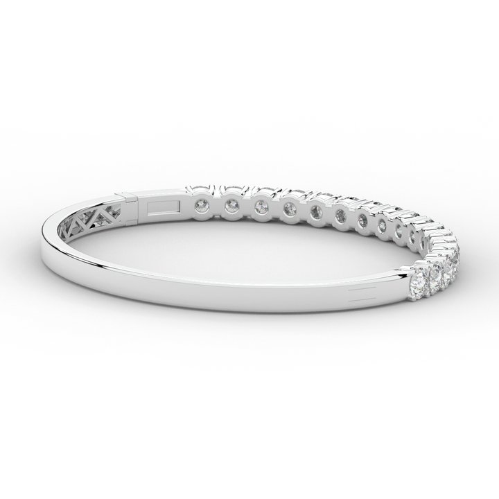 5.00CT.TW ROUND LAB DIAMOND BANGLE - Nazarelle