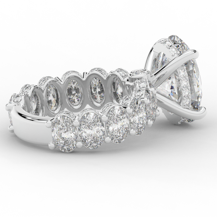 10.90CT.TW OVAL LAB DIAMOND SOLITAIRE ENGAGEMENT RING - Nazarelle