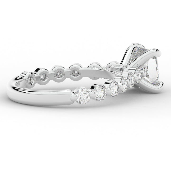 3.90CT.TW PRINCESS LAB DIAMOND ENGAGEMENT RING - Nazarelle