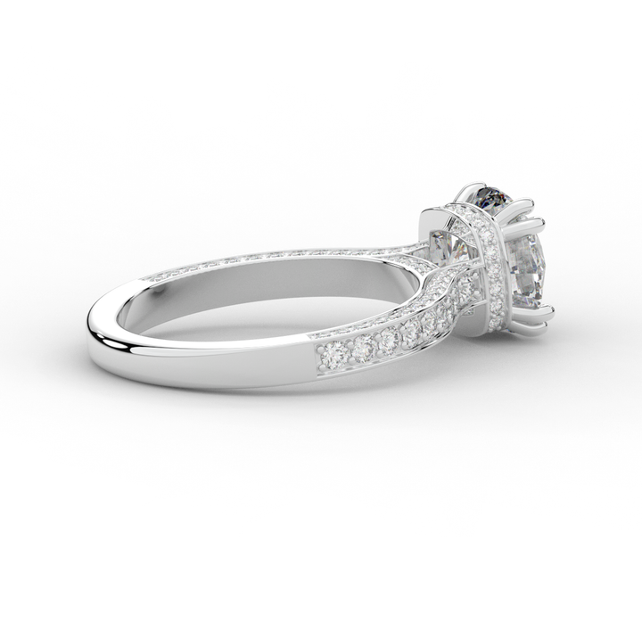2.60CT.TW ROUND LAB DIAMOND SOLITAIRE ENGAGEMENT RING - Nazarelle