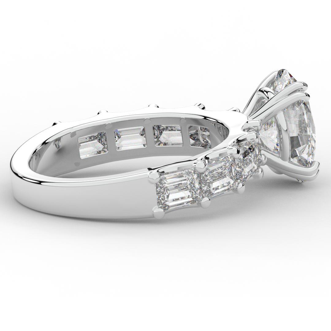 3.75CT.TW OVAL LAB DIAMOND SOLITAIRE ENGAGEMENT RING - Nazarelle