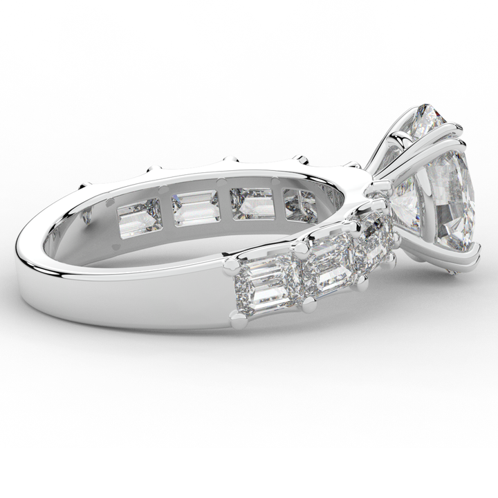 3.75CT.TW OVAL LAB DIAMOND SOLITAIRE ENGAGEMENT RING - Nazarelle