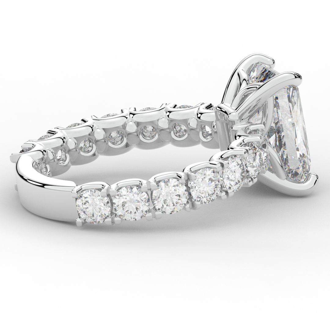 4.35CT.TW RADIANT LAB DIAMOND ENGAGEMENT RING - Nazarelle