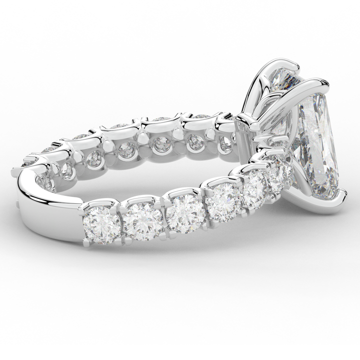 4.35CT.TW RADIANT LAB DIAMOND ENGAGEMENT RING - Nazarelle