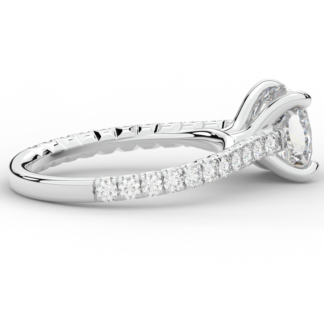 2.40CT.TW CUSHION LAB DIAMOND ENGAGEMENT RING - Nazarelle