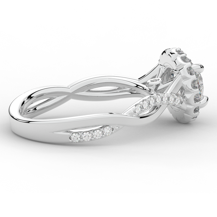1.30CT.TW ROUND LAB DIAMOND ENGAGEMENT RING - Nazarelle