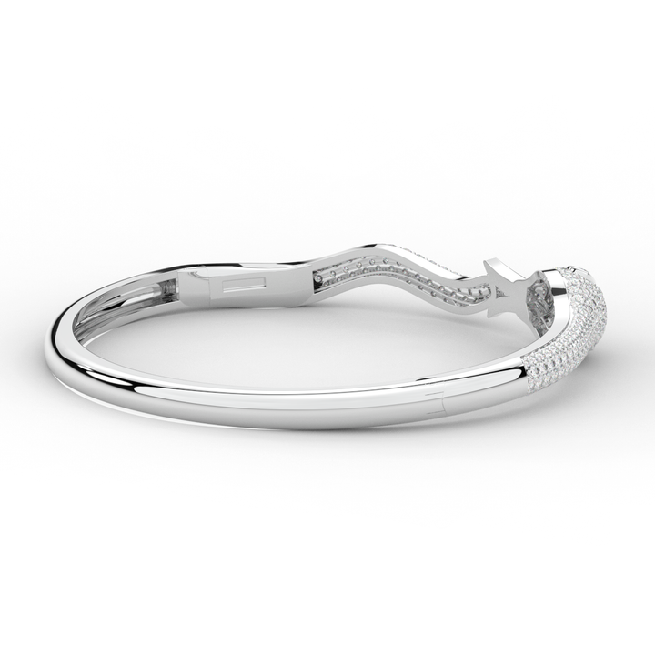 2.00CT.TW ROUND AND PEAR LAB DIAMOND SNAKE BANGLE - Nazarelle