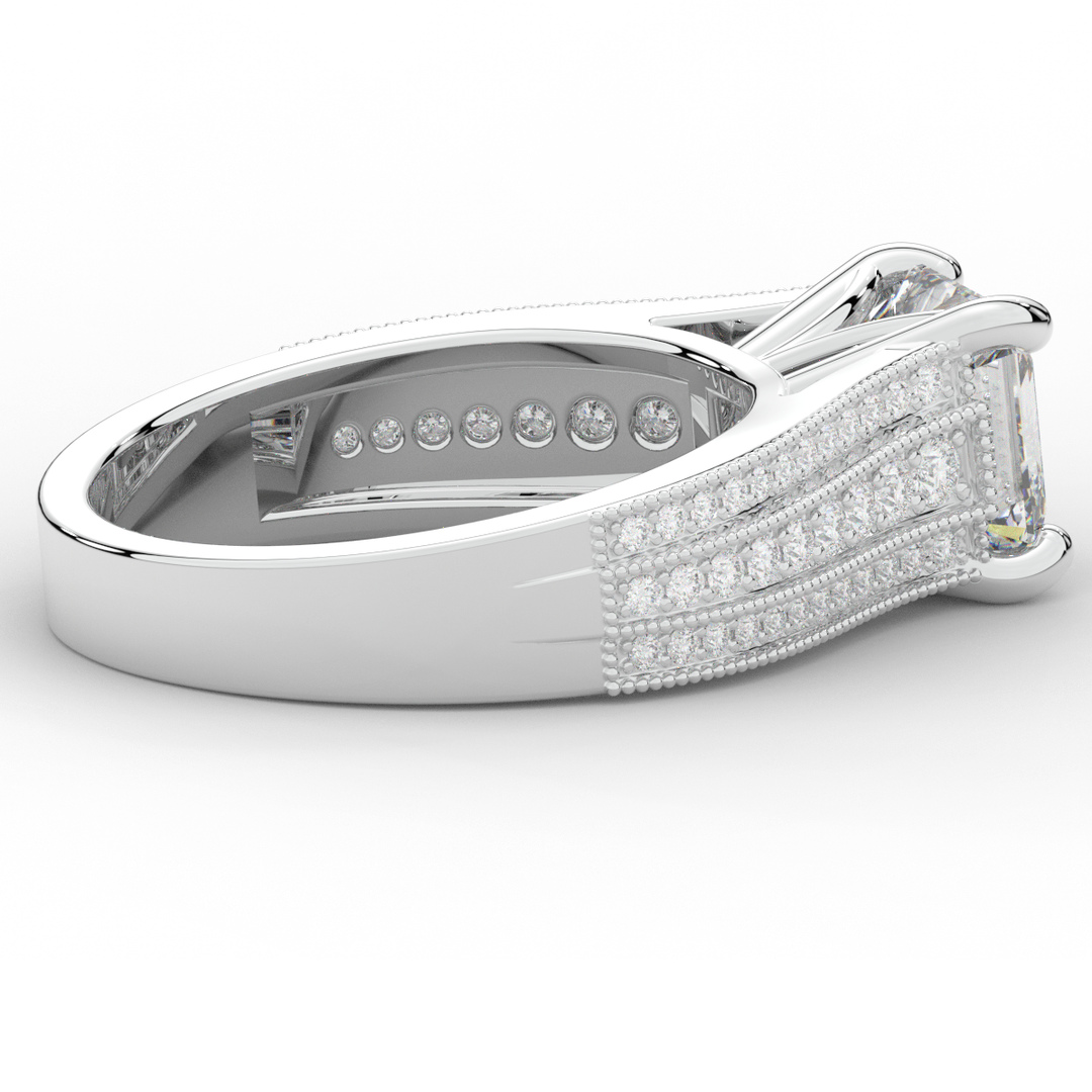 3.55CT.TW ASSCHER LAB DIAMOND ENGAGEMENT RING - Nazarelle