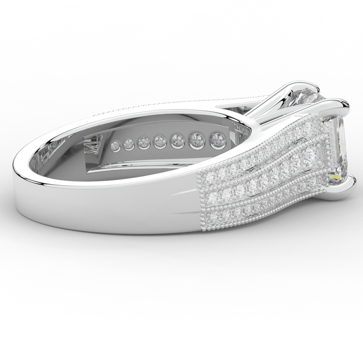 3.55CT.TW ASSCHER LAB DIAMOND ENGAGEMENT RING - Nazarelle