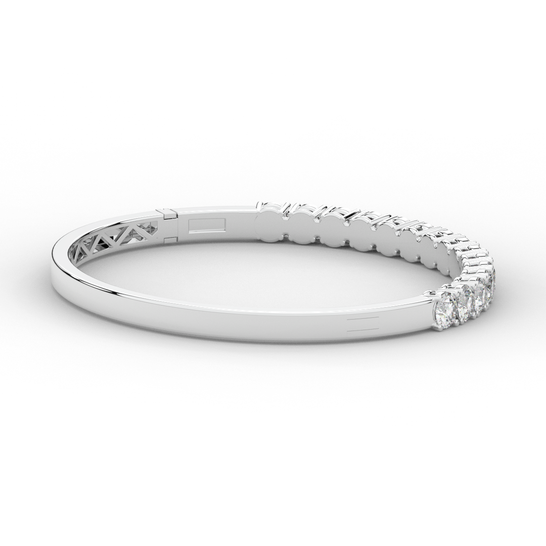 4.70CT.TW ROUND LAB DIAMOND BANGLE - Nazarelle