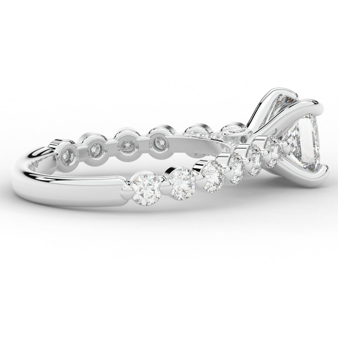 3.90CT.TW PRINCESS LAB DIAMOND ENGAGEMENT RING - Nazarelle