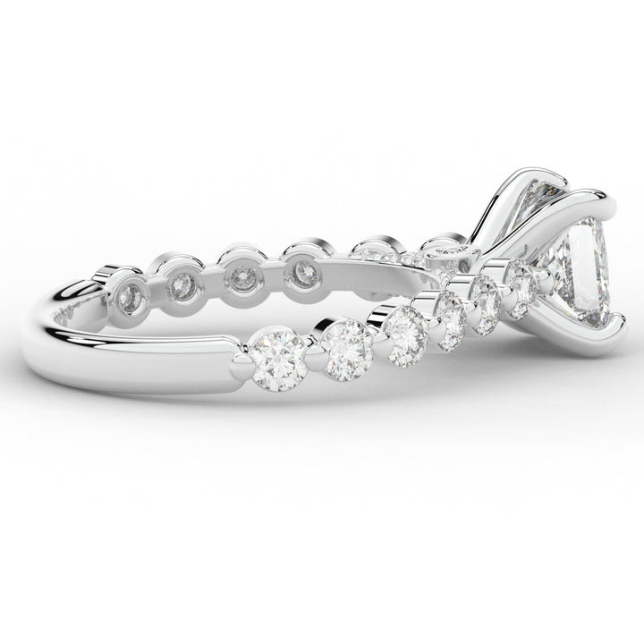 3.90CT.TW PRINCESS LAB DIAMOND ENGAGEMENT RING - Nazarelle