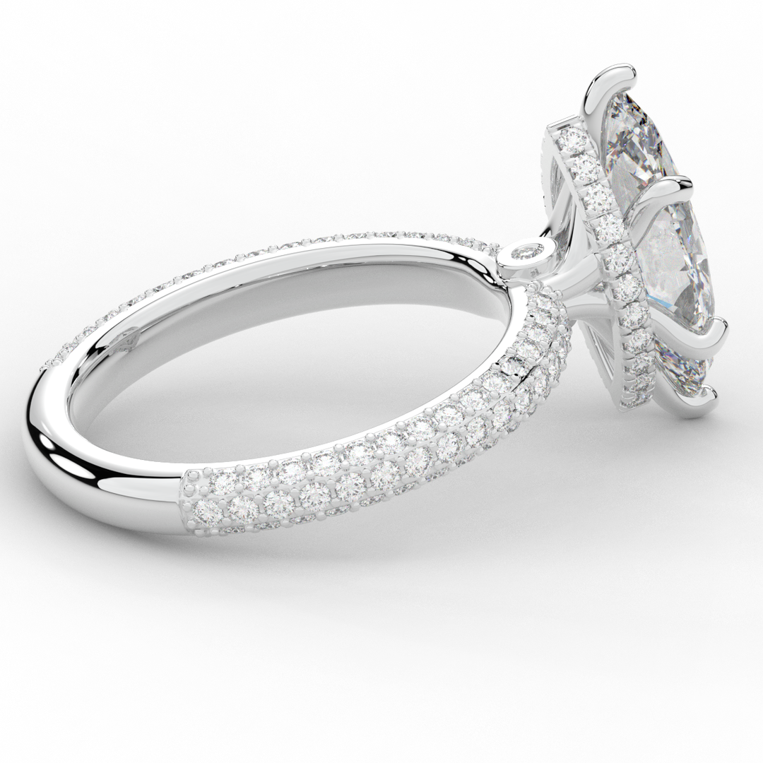 2.60CT.TW MARQUISE LAB DIAMOND ENGAGEMENT RING - Nazarelle