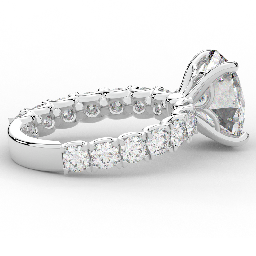 4.35CT.TW OVAL LAB DIAMOND ENGAGEMENT RING - Nazarelle