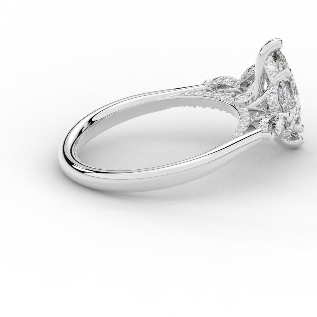 1.50CT.TW MARQUISE LAB DIAMOND ENGAGEMENT RING - Nazarelle