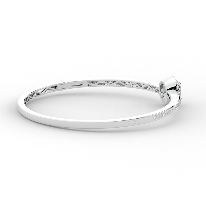 1.40CT.TW OVAL AND ROUND LAB DIAMOND BANGLE - Nazarelle