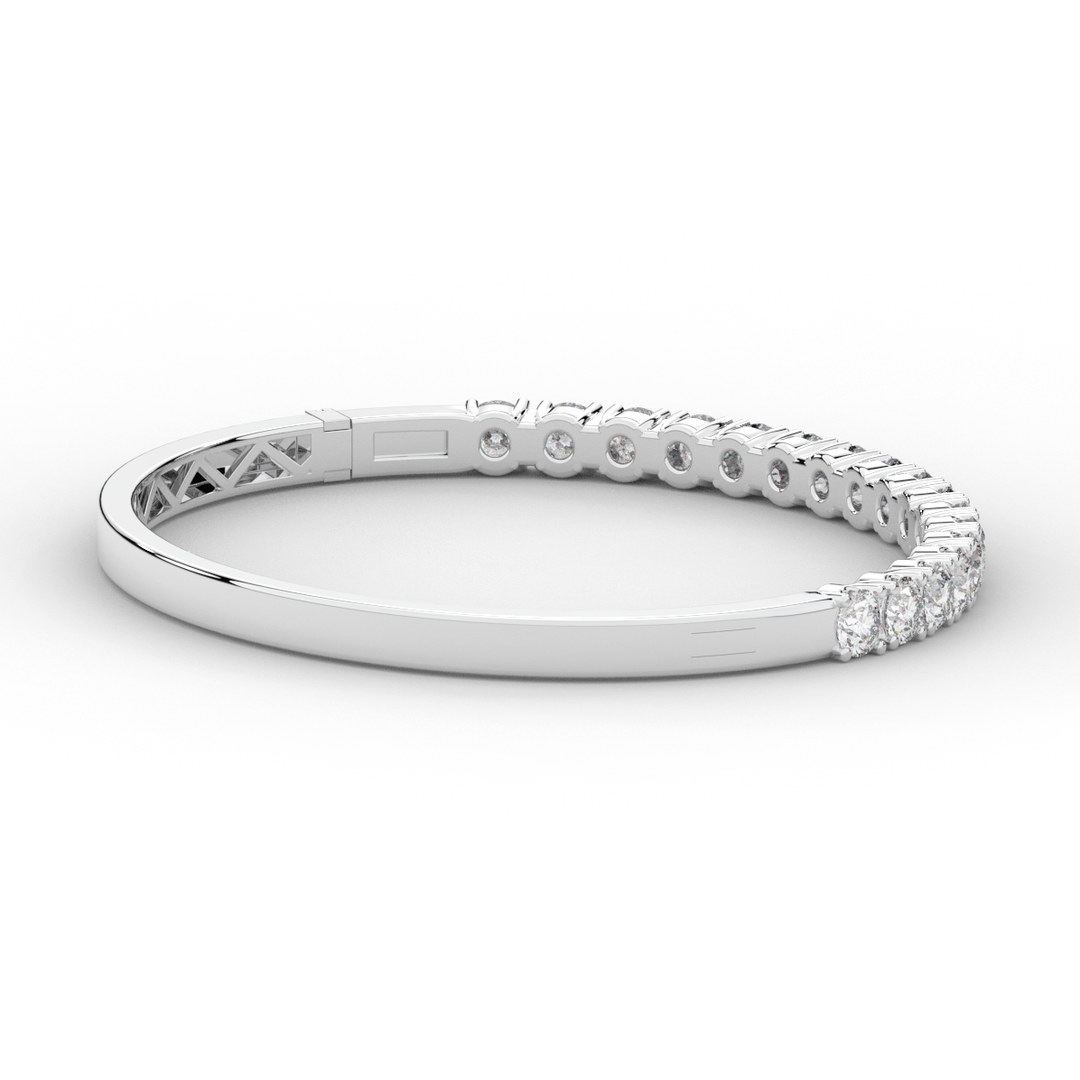 5.00CT.TW ROUND LAB DIAMOND BANGLE - Nazarelle