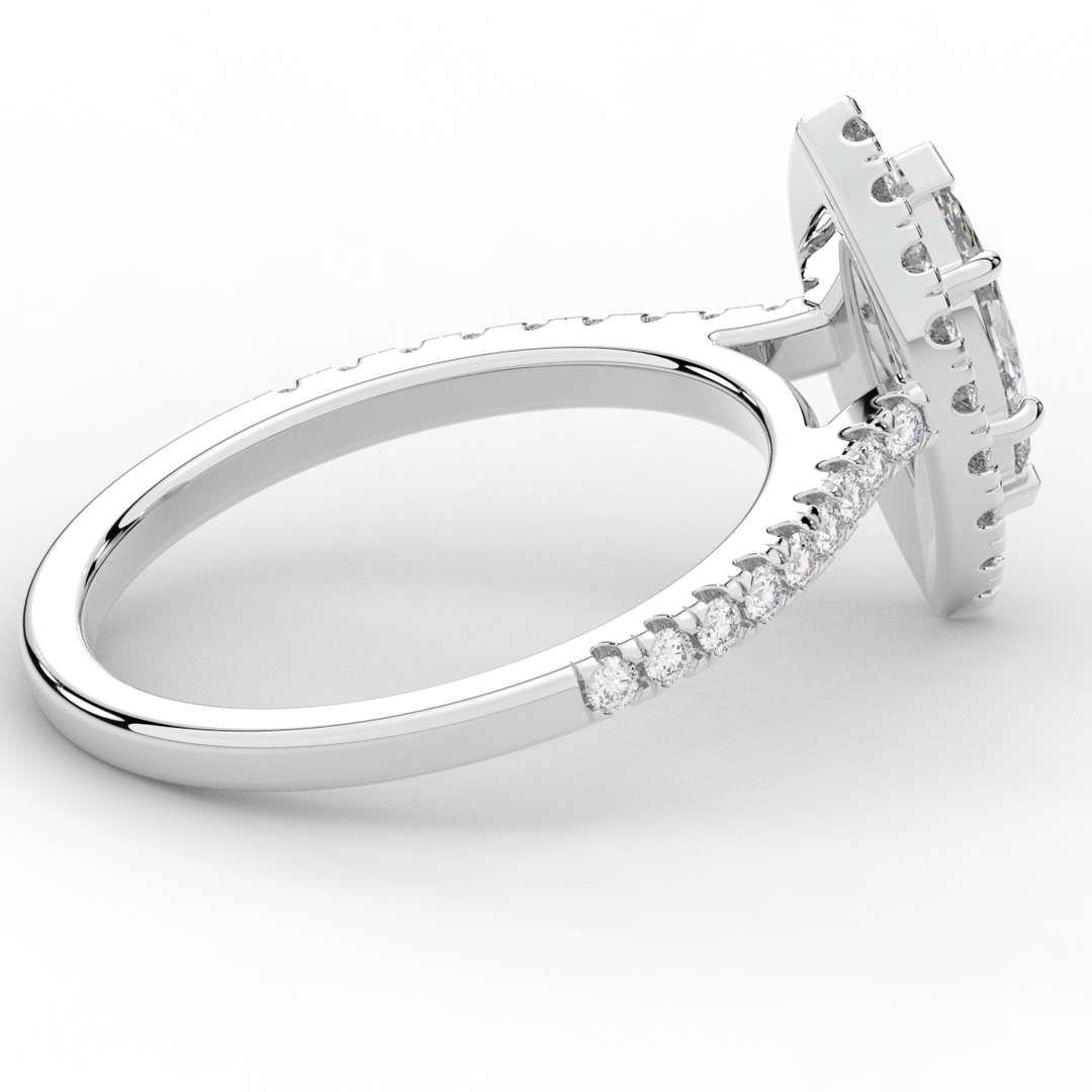 0.80CT.TW MARQUISE LAB DIAMOND HALO ENGAGEMENT RING - Nazarelle