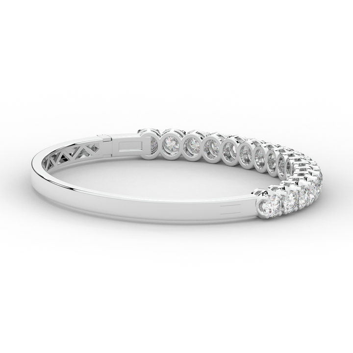 5.00CT.TW ROUND LAB DIAMOND BANGLE - Nazarelle