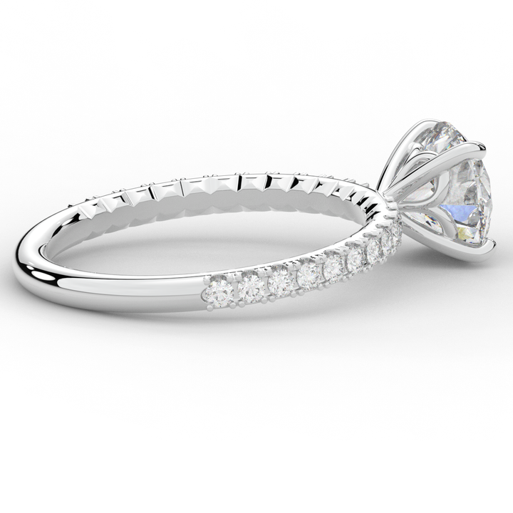 1.75CT.TW ROUND LAB DIAMOND SOLITAIRE ENGAGEMENT RING - Nazarelle