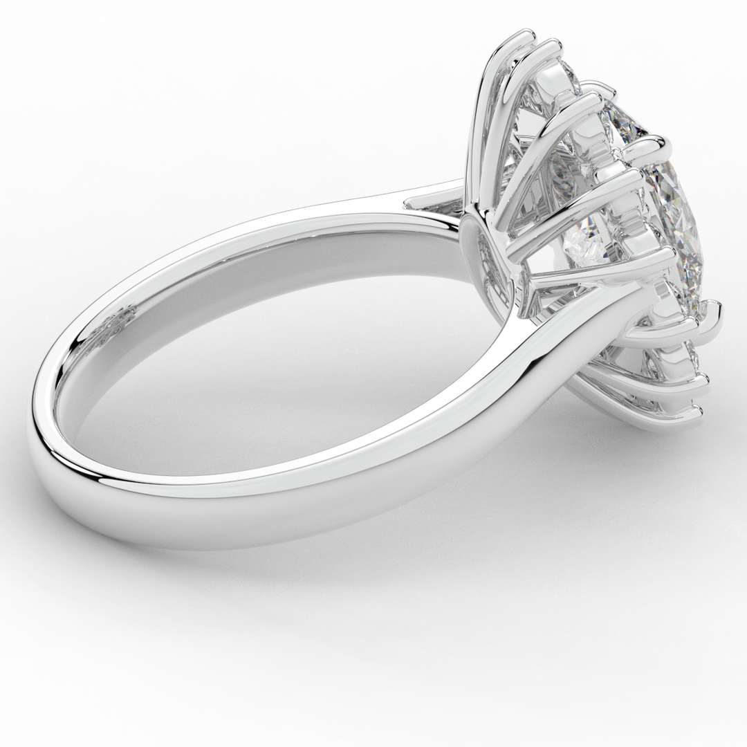 2.65CT.TW OVAL LAB DIAMOND HALO ENGAGEMENT RING - Nazarelle