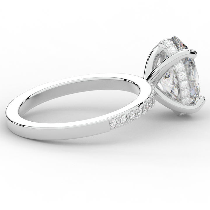 2.70CT.TW OVAL LAB DIAMOND SOLITAIRE ENGAGEMENT RING - Nazarelle