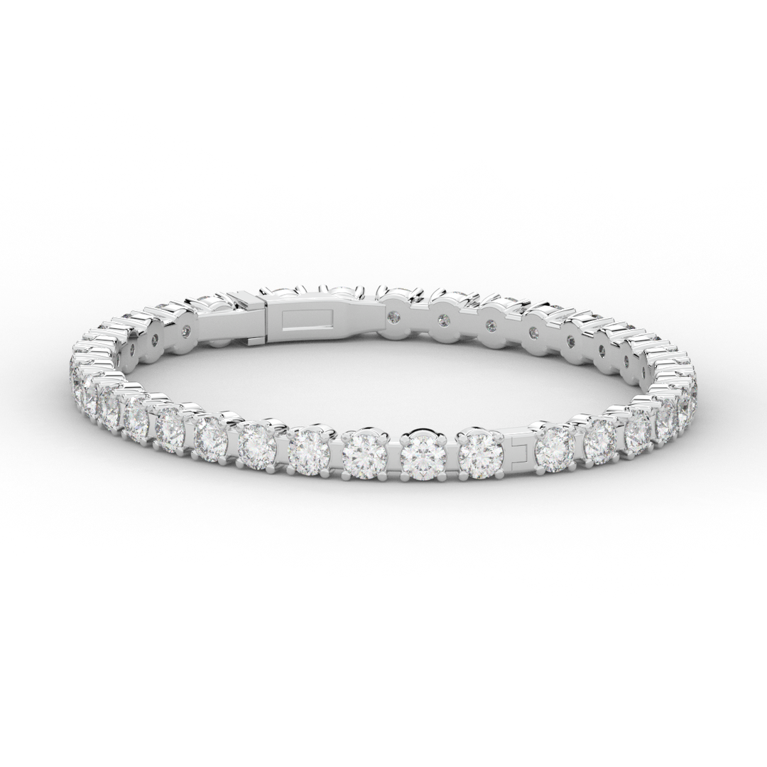 9.00CT.TW ROUND LAB DIAMOND ETERNITY BANGLE - Nazarelle