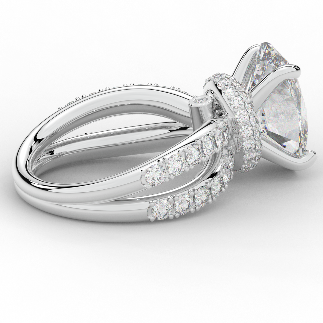 6.25CT.TW OVAL LAB DIAMOND ENGAGEMENT RING - Nazarelle