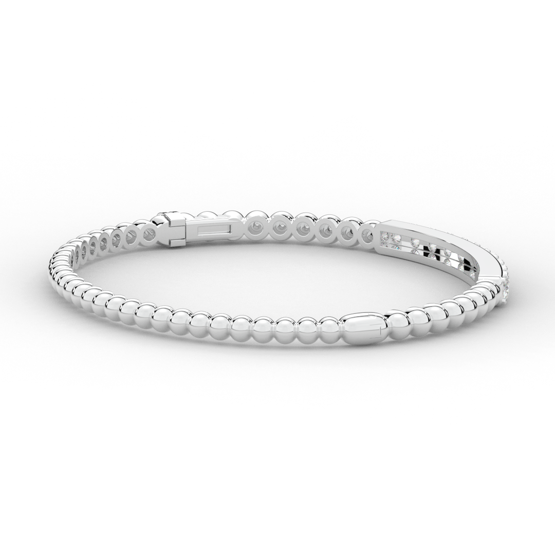 1.10CT.TW ROUND LAB DIAMOND BANGLE - Nazarelle