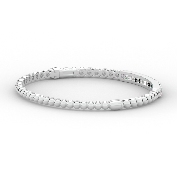 1.10CT.TW ROUND LAB DIAMOND BANGLE - Nazarelle